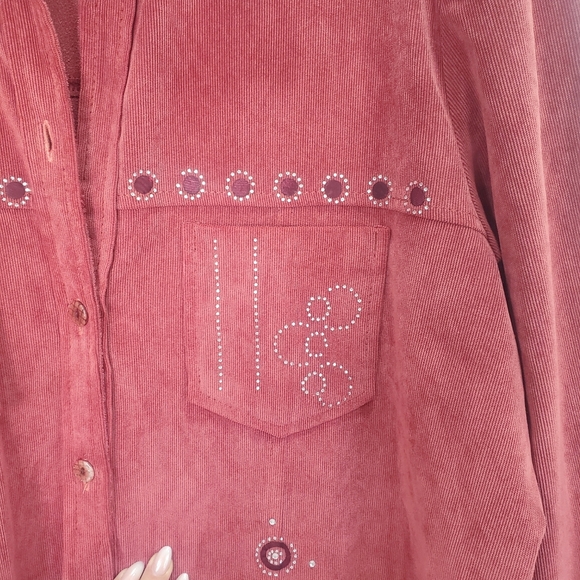 Vintage Women's Pink Embellished Jacket - Picture 3 of 6
